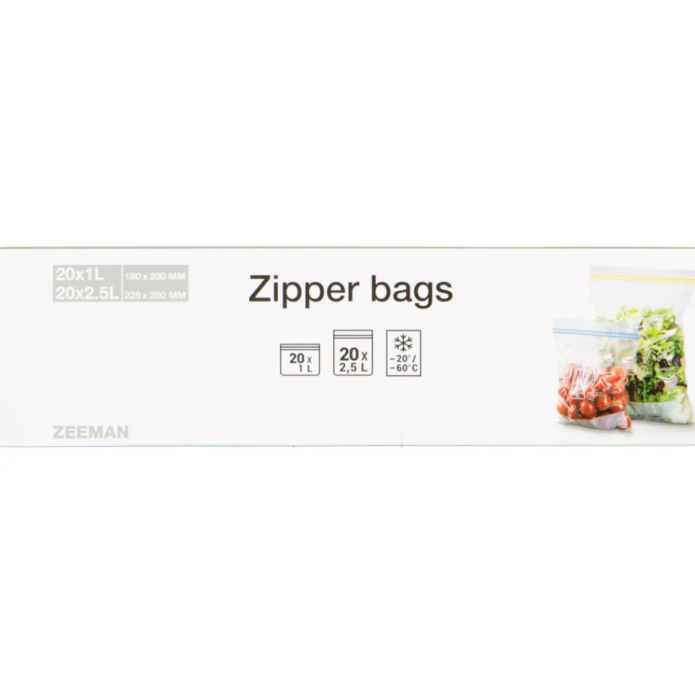 Zeeman Woonaccessoires^Boterhamzakken - N.v.t