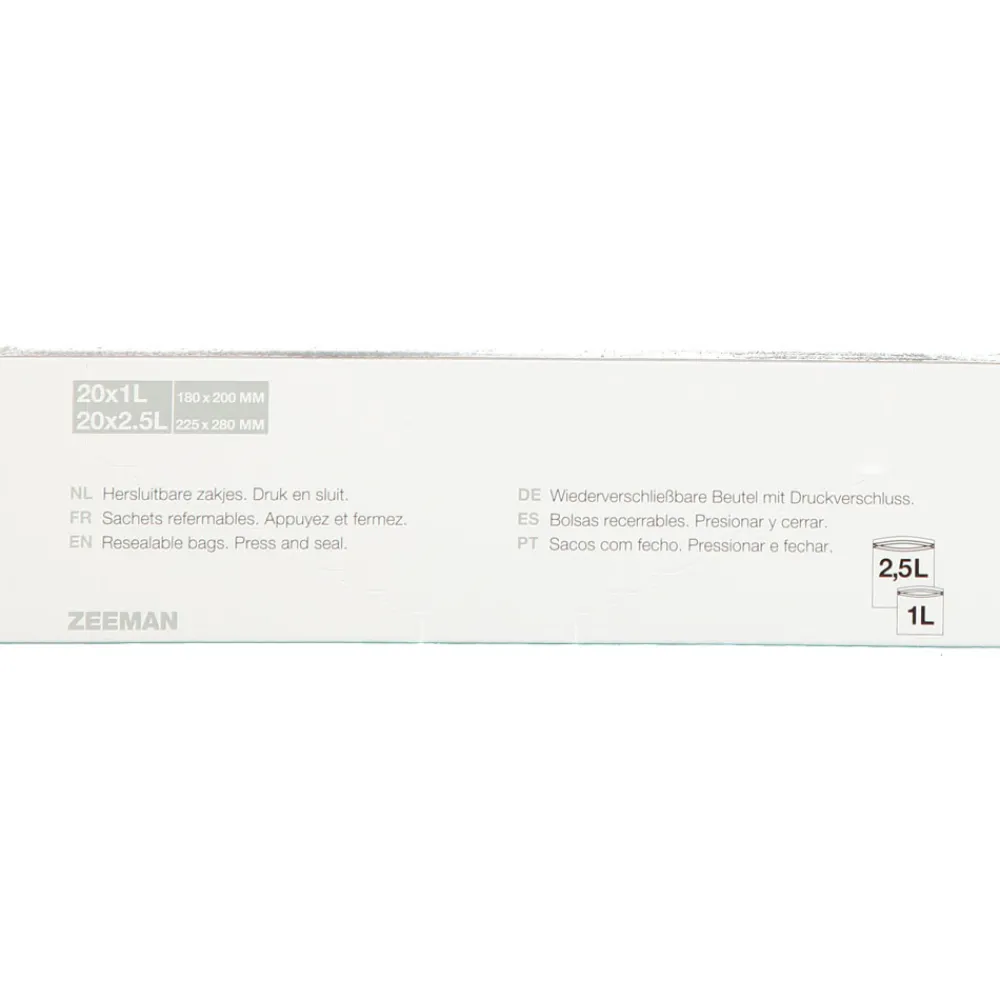 Zeeman Woonaccessoires^Boterhamzakken - N.v.t