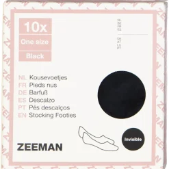 Zeeman Sokken^Kousenvoetjes - Zwart