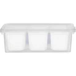 Zeeman Woonaccessoires^Opbergdoos met 3 bakjes - Wit