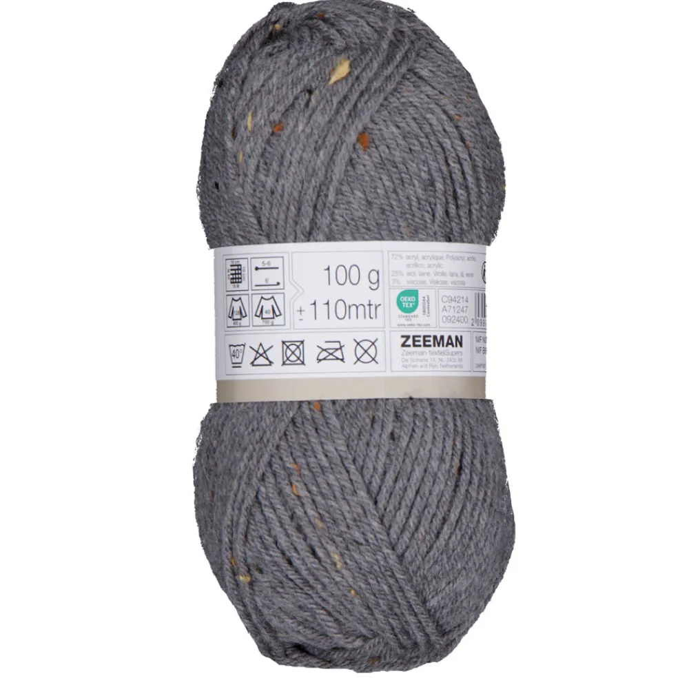 Zeeman Hobby|Breigaren^Tweed Breigaren - Grijs
